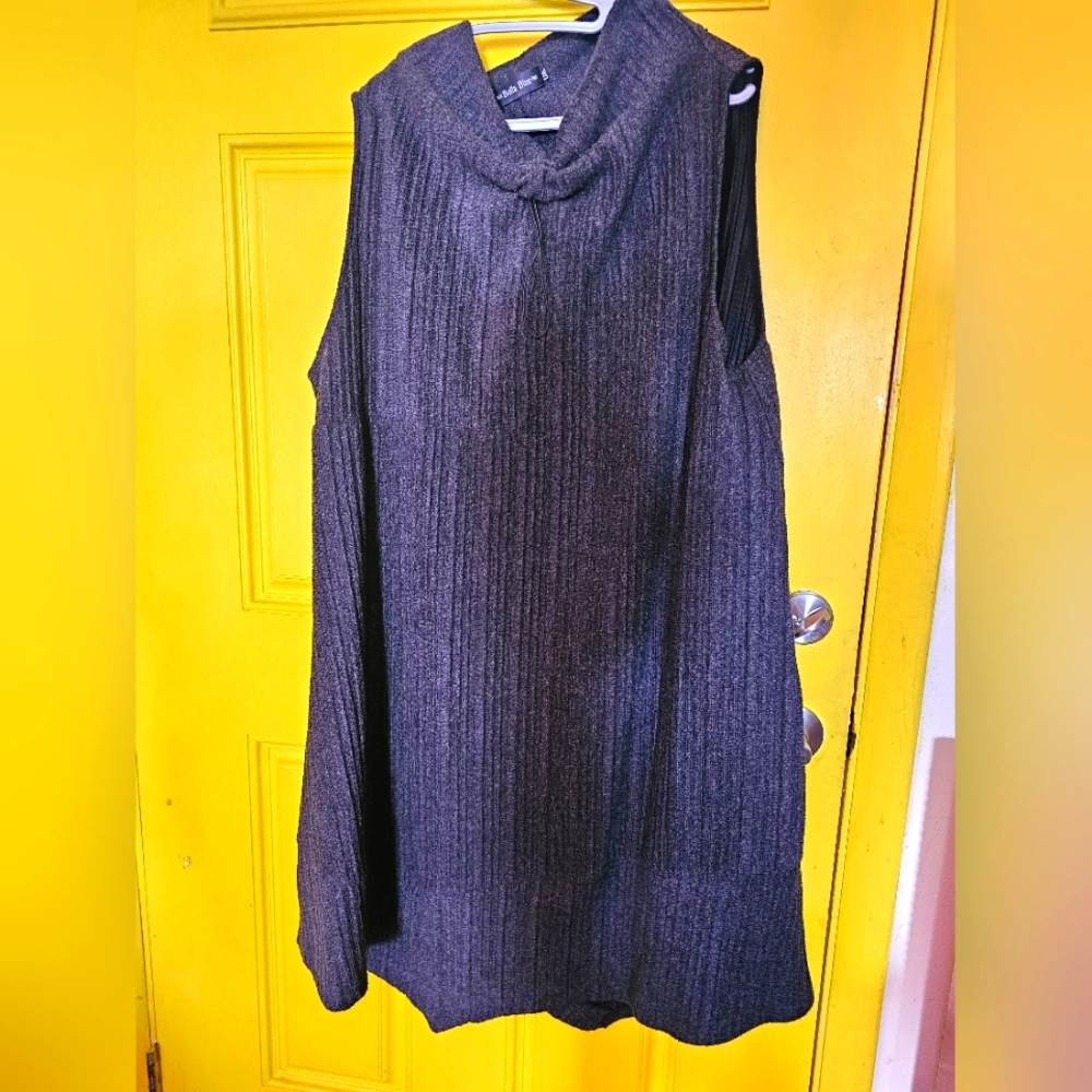 Bella Blue L/XL OVERSIZED Sleeveless Sweater Dress